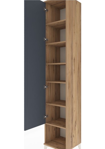 Hyperion Dolap 6 Raflı Tek Kapaklı 44X44X243 Çam-Antrasit indirimleri