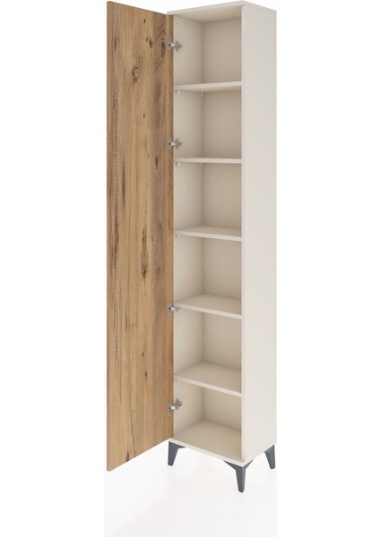 Arges Dolap 5 Raflı Tek Kapaklı 44X30X221 Aytaşı-Çam fırsatları