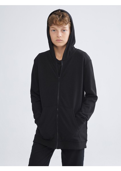 Yeni Sezon Kapüşonlu Erkek Çocuk Fermuarlı Sweatshirt