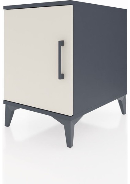 Kronos Komodin 2 Raflı Tek Kapaklı 44X59X64 Antrasit-Aytaşı modelleri