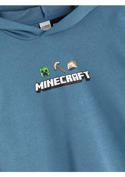 Yeni Sezon Kapüşonlu Minecraft Baskılı Erkek Çocuk Sweatshirt modelleri