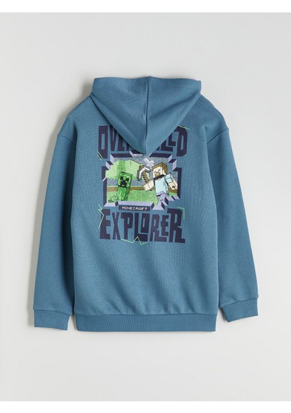 Yeni Sezon Kapüşonlu Minecraft Baskılı Erkek Çocuk Sweatshirt fırsatları