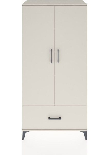 Hyperion Dolap 4 Raflı Tek Çekmeceli 2 Kapaklı 88X44X182 Aytaşı-Aytaşı