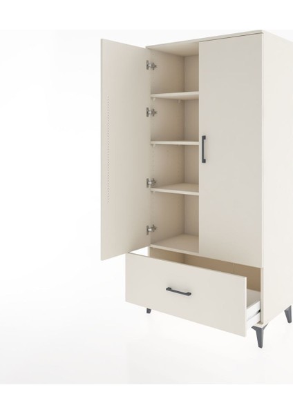 Hyperion Dolap 4 Raflı Tek Çekmeceli 2 Kapaklı 88X44X182 Aytaşı-Aytaşı fırsatları