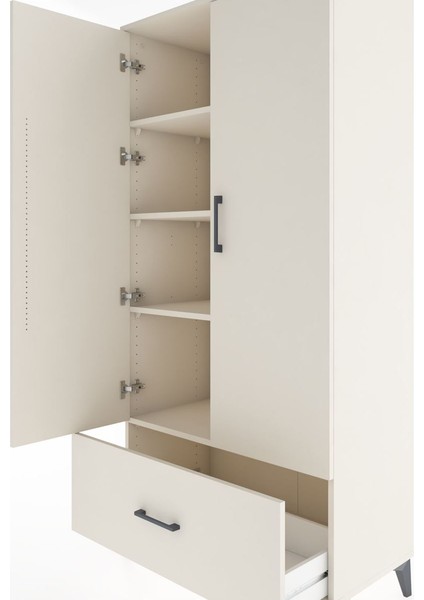 Hyperion Dolap 4 Raflı Tek Çekmeceli 2 Kapaklı 88X44X182 Aytaşı-Aytaşı indirimleri