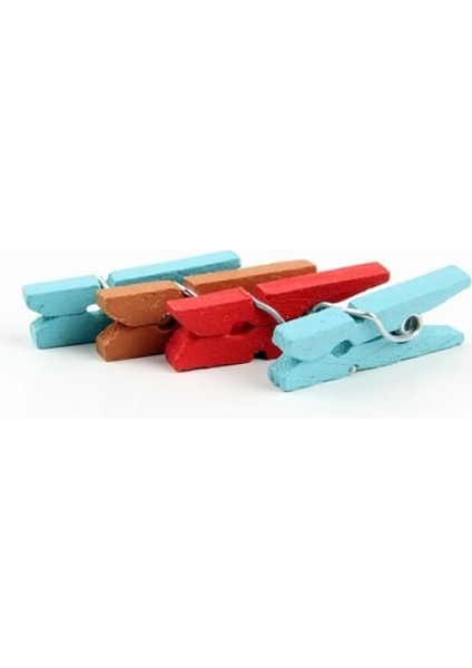 Ahşap Renkli Mini Mandal 100 Adet fırsatları