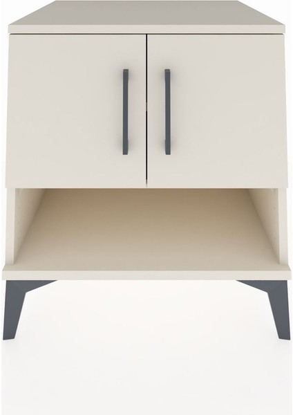 Kronos Komodin 2 Raflı 2 Kapaklı 60X59X64 Aytaşı-Aytaşı