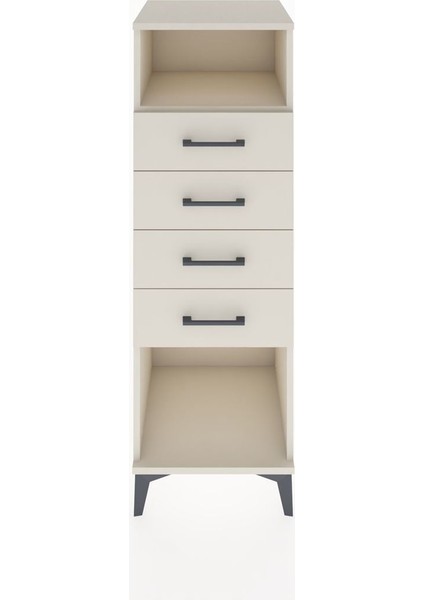Hyperion Dolap Tek Raflı 4 Çekmeceli 44X44X134 Aytaşı-Aytaşı
