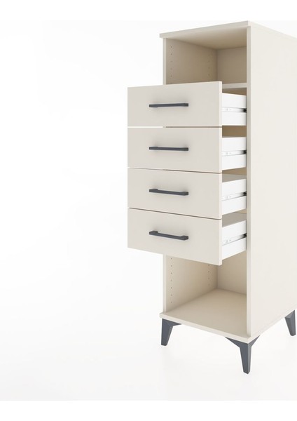 Hyperion Dolap Tek Raflı 4 Çekmeceli 44X44X134 Aytaşı-Aytaşı fırsatları
