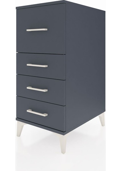 Kronos Komodin 4 Çekmeceli 44X59X96 Antrasit-Antrasit modelleri