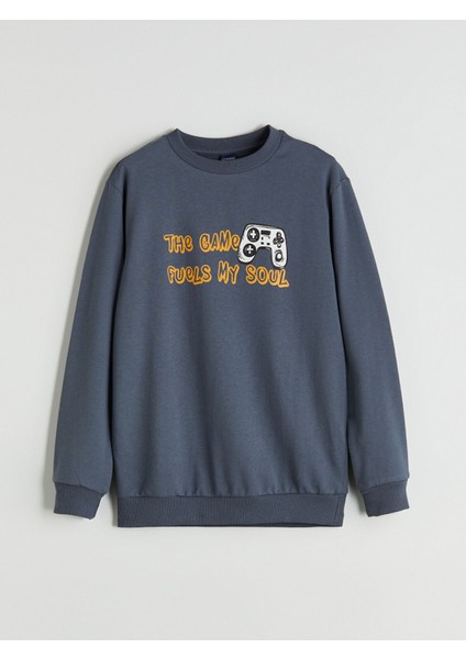 Yeni Sezon Bisiklet Yaka Erkek Çocuk Sweatshirt