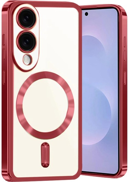 CPT16 Samsung Galaxy S25 Edge Kross Magneticsafe Kapak - Kırmızı