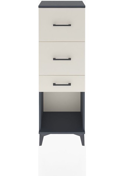 Arges Dolap 3 Çekmeceli 44X30X134 Antrasit-Aytaşı