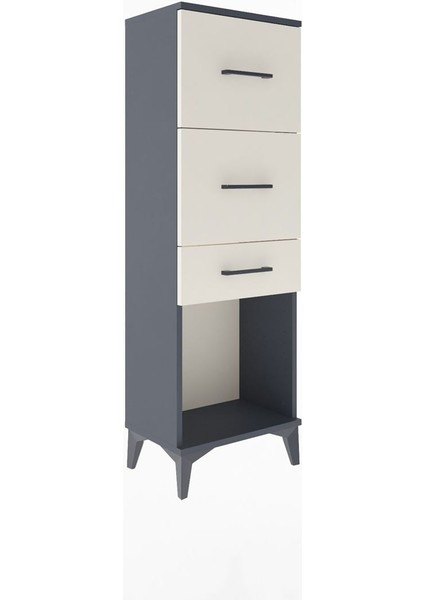 Arges Dolap 3 Çekmeceli 44X30X134 Antrasit-Aytaşı fiyatları