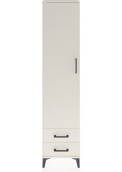 Hyperion Dolap 4 Raflı 2 Çekmeceli Tek Kapaklı 44X44X195 Aytaşı-Aytaşı