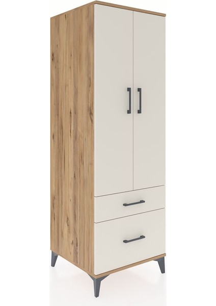 Kronos Dolap 4 Raflı 2 Çekmeceli 2 Kapaklı 60X59X182 Çam-Aytaşı fiyatları