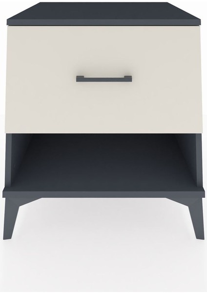 Kronos Komodin Tek Çekmeceli 60X59X64 Antrasit-Aytaşı