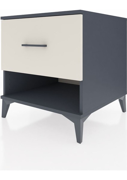 Kronos Komodin Tek Çekmeceli 60X59X64 Antrasit-Aytaşı indirimleri