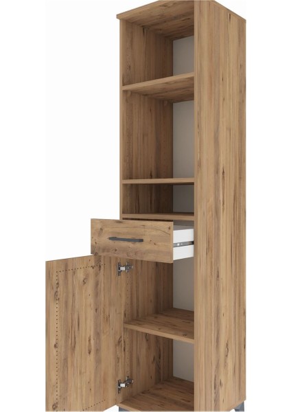 Hyperion Dolap 4 Raflı Tek Çekmeceli Tek Kapaklı 44X44X195 Çam-Çam indirimleri