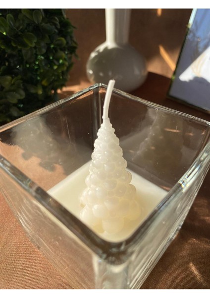 Bubble Çam Ağacı Yılbaşı Mumu - Bubble Ağaç Mum - Dekoratif Mum - Yılbaşı Konsept Mumları indirimleri