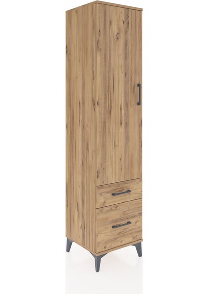 Hyperion Dolap 4 Raflı 2 Çekmeceli Tek Kapaklı 44X44X195 Çam-Çam fiyatları