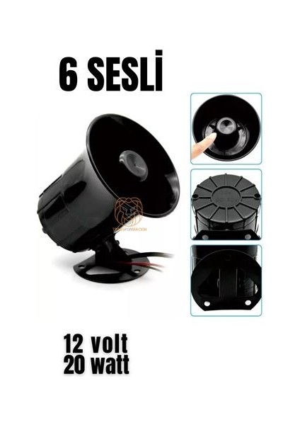 Modacar Alarm Sireni 6 Değişik Sesli