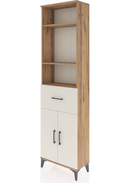Arges Dolap 4 Raflı Tek Çekmeceli 2 Kapaklı 60X30X221 Çam-Aytaşı modelleri