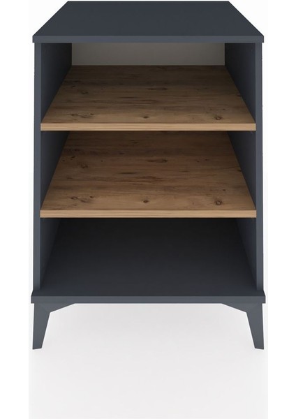 Kronos Komodin 2 Raflı 60X59X80 Antrasit-Çam