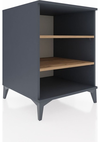 Kronos Komodin 2 Raflı 60X59X80 Antrasit-Çam fiyatları