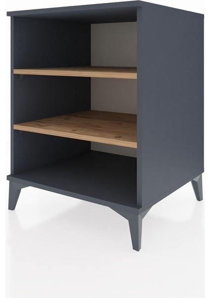 Kronos Komodin 2 Raflı 60X59X80 Antrasit-Çam fırsatları
