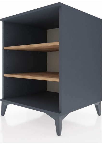 Kronos Komodin 2 Raflı 60X59X80 Antrasit-Çam indirimleri