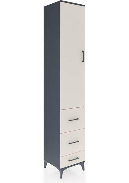 Hyperion Dolap 2 Raflı 3 Çekmeceli Tek Askılı 44X44X243 Antrasit-Aytaşı fiyatları