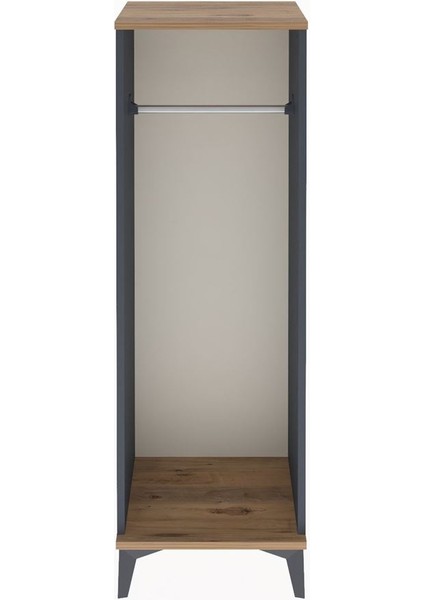 Arges Dolap Tek Askılı 44X30X134 Antrasit-Çam