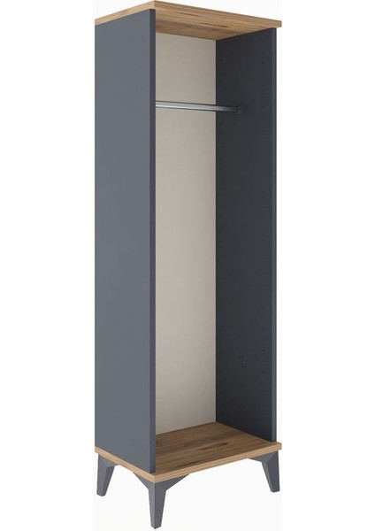 Arges Dolap Tek Askılı 44X30X134 Antrasit-Çam fiyatları