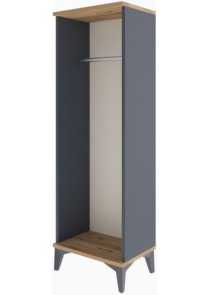 Arges Dolap Tek Askılı 44X30X134 Antrasit-Çam modelleri