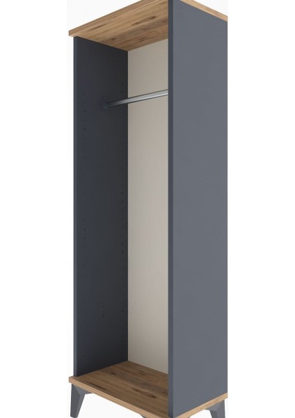 Arges Dolap Tek Askılı 44X30X134 Antrasit-Çam indirimleri