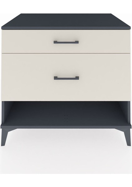 Kronos Şifonyer 2 Çekmeceli 88X59X80 Antrasit-Aytaşı