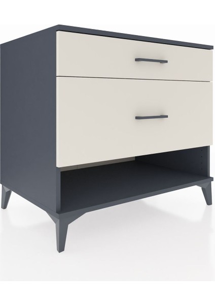 Kronos Şifonyer 2 Çekmeceli 88X59X80 Antrasit-Aytaşı fiyatları