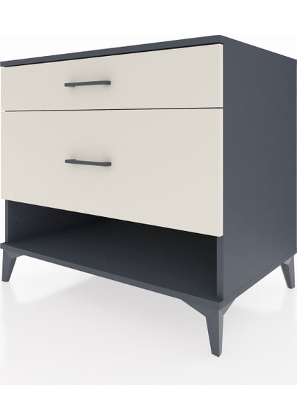 Kronos Şifonyer 2 Çekmeceli 88X59X80 Antrasit-Aytaşı modelleri