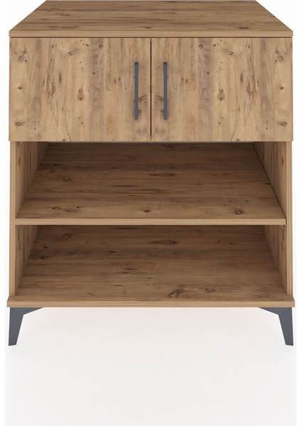 Kronos Şifonyer 3 Raflı 2 Kapaklı 88X59X96 Çam-Çam