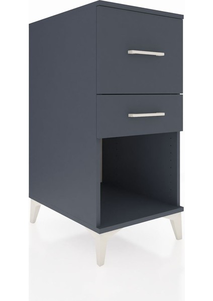 Kronos Komodin 2 Çekmeceli 44X59X96 Antrasit-Antrasit fiyatları