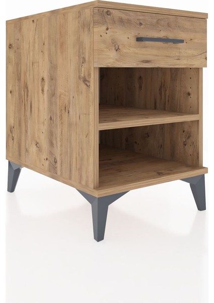 Kronos Komodin Tek Raflı Tek Çekmeceli 44X59X64 Çam-Çam fiyatları