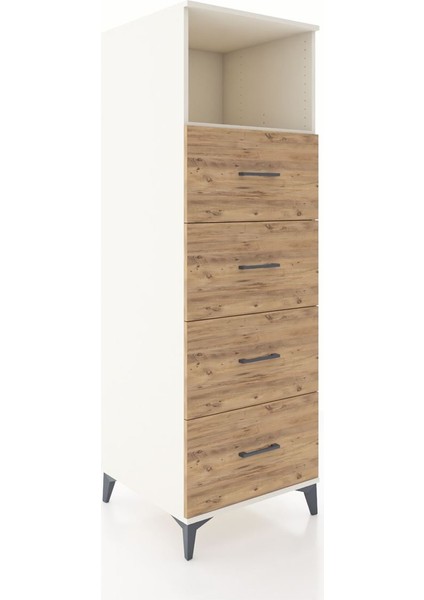 Kronos Dolap Tek Raflı 4 Çekmeceli 60X59X182 Aytaşı-Çam fiyatları