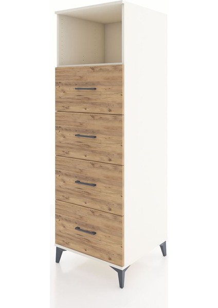 Kronos Dolap Tek Raflı 4 Çekmeceli 60X59X182 Aytaşı-Çam modelleri