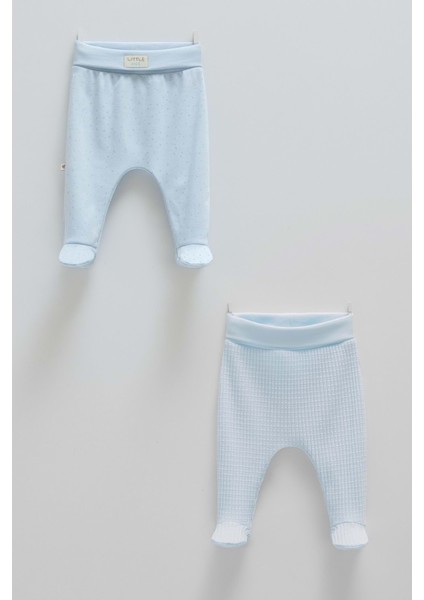 Soft Colour Patikli Ikili Pantolon - Caramell - APU1594 - Mavi - 6 - 9 Ay - APU1594-MAVI-6 - 9 Ay Mavi