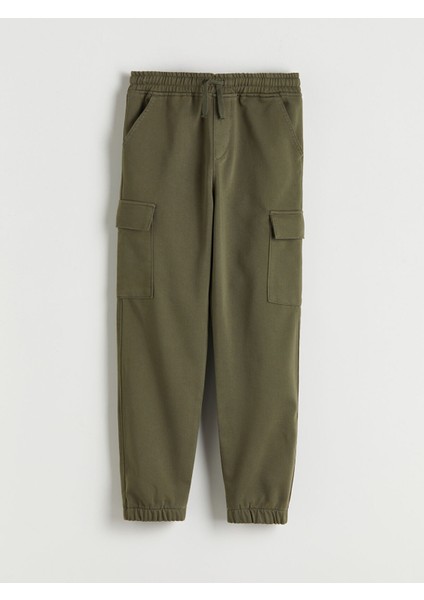 Yeni Sezon Beli Lastikli Erkek Çocuk Kargo Jogger Pantolon