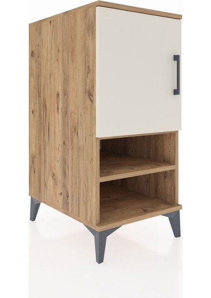Kronos Komodin 3 Raflı Tek Kapaklı 44X59X96 Çam-Aytaşı fiyatları