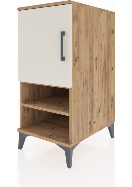 Kronos Komodin 3 Raflı Tek Kapaklı 44X59X96 Çam-Aytaşı modelleri