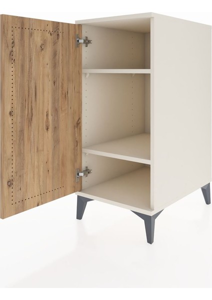 Kronos Komodin 2 Raflı Tek Kapaklı 44X59X96 Aytaşı-Çam fırsatları