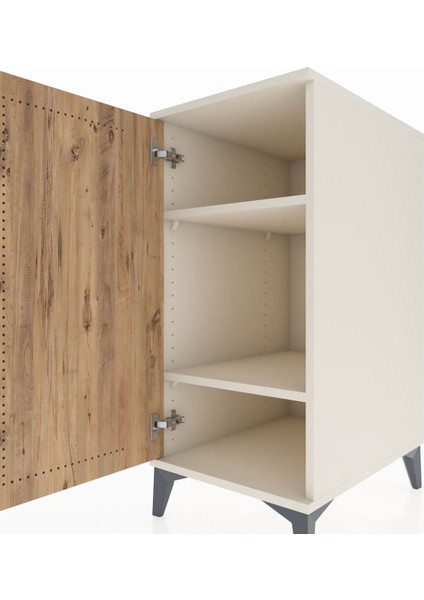 Kronos Komodin 2 Raflı Tek Kapaklı 44X59X96 Aytaşı-Çam indirimleri